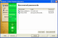 Atomic Trillian Password Recovery screenshot